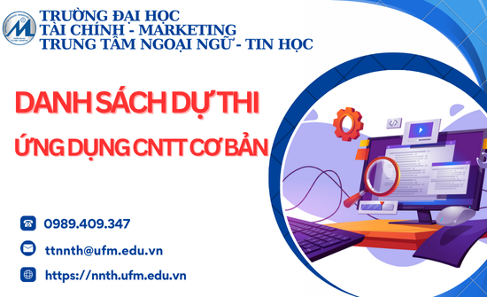 Danh sách thí sinh dự thi chứng chỉ Ứng dụng Công nghệ Thông tin Cơ bản (Ngày 06/9/2026)